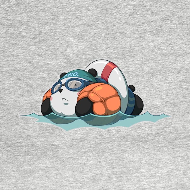 Swimmer Panda by Art of Li